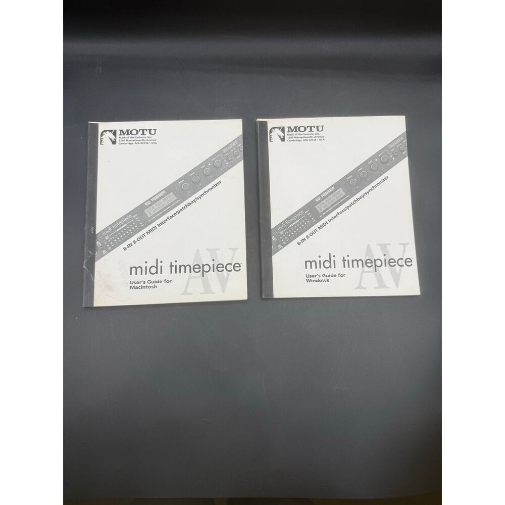 MOTU 8in 8 Out MIDI Interface / Synchronizer MIDI AV UserGuide - Lot 2